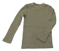 Khaki žebrované triko F&F