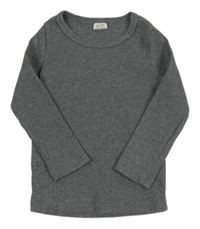 Šedé žebrované triko 