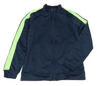 Tmavomodrá propínací sportovní mikina s proužky Dutchy