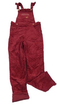 Malinové manšestrové podšité laclové kalhoty Sergent Major