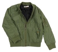 Khaki šusťáková zateplená bunda H&M