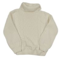 Bílý žinylkový svetrový rolák C&A