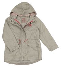 Béžová šusťáková jarní parka s kapucí C&A