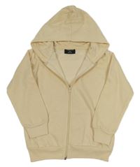 Béžová propínací mikina s kapucí 