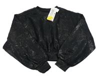 Nové - Černá lesklá crop mikina M&S