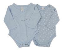 2x - Světlemodré body s hvězdičkami a medvídkem C&A