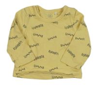 Žluté triko s nápisy Liegelind