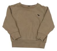 Hnědá mikina s výšivkou Next