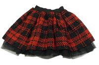 Červeno-černá kostkovaná sukně 