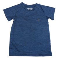 Tmavomodro-černé melírované sportovní tričko Matalan