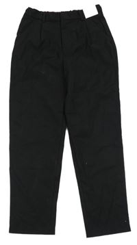 Nové - Černé společenské loose kalhoty H&M
