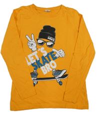Oranžové triko se skateboadistou Chapter Young 