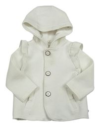 Bílý teplákový kabátek s volánky a kapucí TED BAKER