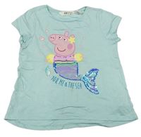 Mátové tričko s Peppa Pig s překlápěcími flitry zn. H&M