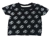 Černé tričko s míči PRIMARK