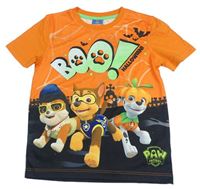Oranžovo-černé tričko s PAW PATROL nickelodeon