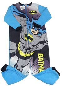 Modro-šedo-černý fleecový overal s Batmanem 