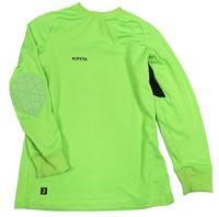 Křiklavě zeleno-černé funkční sportovní mikinotriko s logem KIPSTA