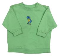 Zelená oversize mikina s dinosaurem Next