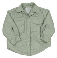 Světleolivová prošívaná šusťáková zateplená bunda PRIMARK