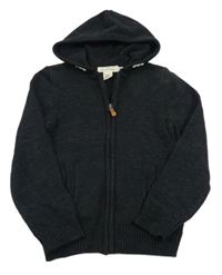 Černý melírovaný propínací svetr H&M