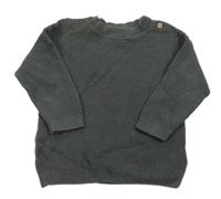 Tmavošedý žebrovaný svetr H&M