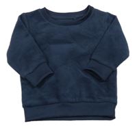 Tmavomodrá fleecová mikina Next