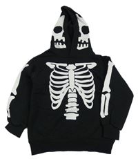 Černá teplá mikina s kostmi a kapucí H&M