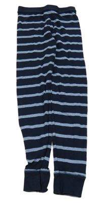 Tmavomodro-modré pruhované spodní kalhoty