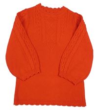 Červený dlouhý svetr se vzorem PRIMARK