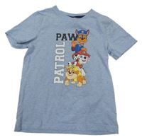 Světlemodré melírované tričko s PAW PATROL nickelodeon