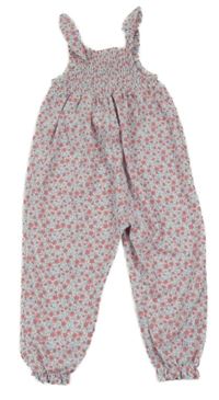 Bílé lehké květované laclové kalhoty Primark