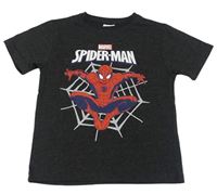 Antracitové melírované tričko se Spidermanem zn. Marvel