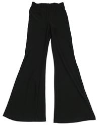 Černé žebrované flare legíny Primark