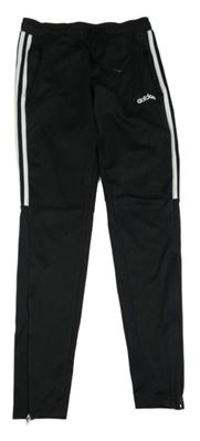 Černé sportovní funkční tepláky s logem Adidas