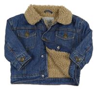 Modrá riflová zateplená bunda Primark