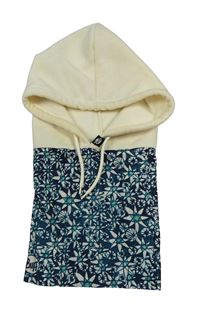 Béžovo-tmavozelená kukla s nákrčníkem