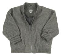 Šedá melírovaná podšitá bunda F&F