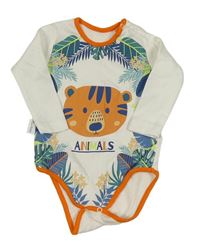 Smetanové body s tygrem a listy