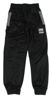 Černé sportovní tepláky s potiskem