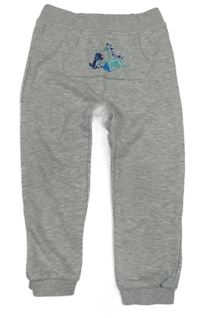 Šedé melírované tepláky s dinosaury Impidimpi