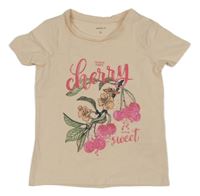 Meruňkové tričko s třešněmi Name it