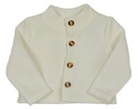 Smetanová vzorovaná propínací mikina