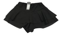 Nové - Černé sukňové kraťasy New Look