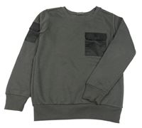 Antracitová mikina s šusťákovou kapsou Y.F.K.