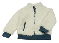 Smetanová huňatá podšitá bunda Pocopiano