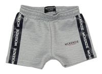 Šedé melírované sportovní kraťasy s nápisy McKenzie