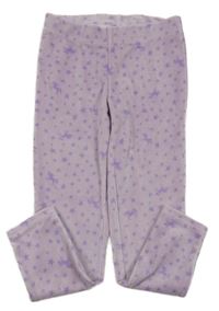 Lila plyšové legíny s hvězdami Kiki&Koko