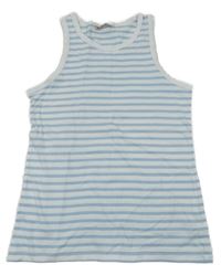 Bílo-světlemodré pruhované tílko A Punto