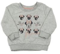 Šedá melírovaná mikina s Minnie Primark